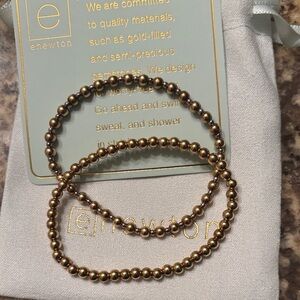 eNewton Gold Beaded Bracelet Duo